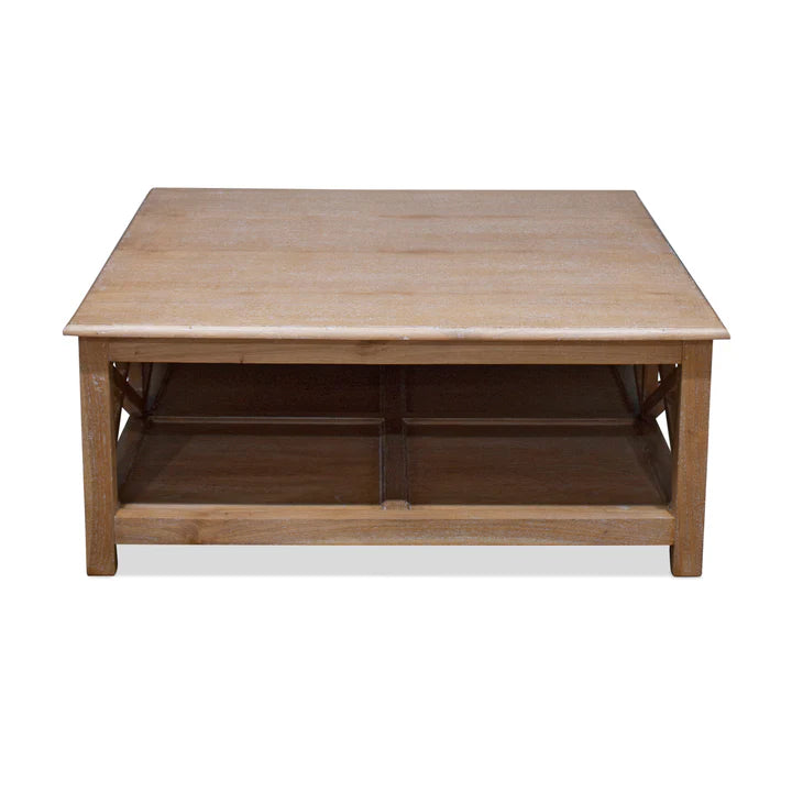 Heritage Hamptons Squared Wooden Console - Weathered oak