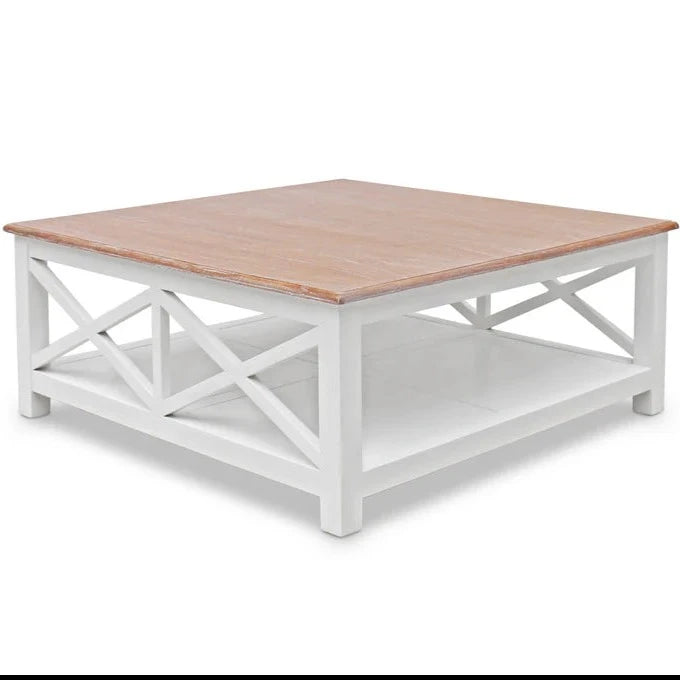 Heritage Hamptons Squared Wooden Console - White