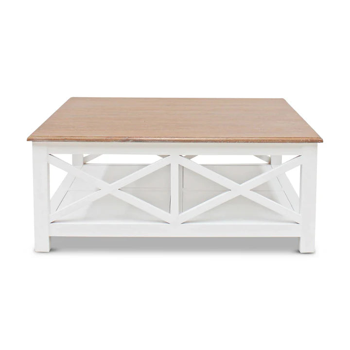 Heritage Hamptons Squared Wooden Console - White