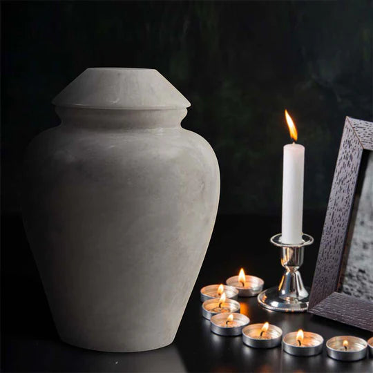 Heritage Handcrafted Style Urn 20cms - White