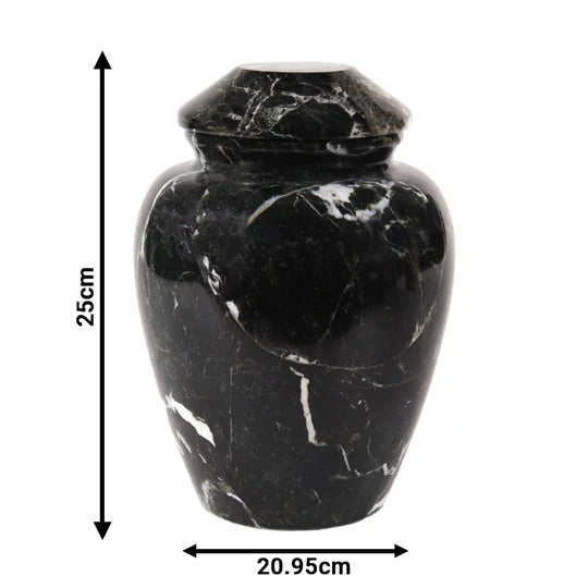 Heritage Handcrafted Style Urn 25cms - Black