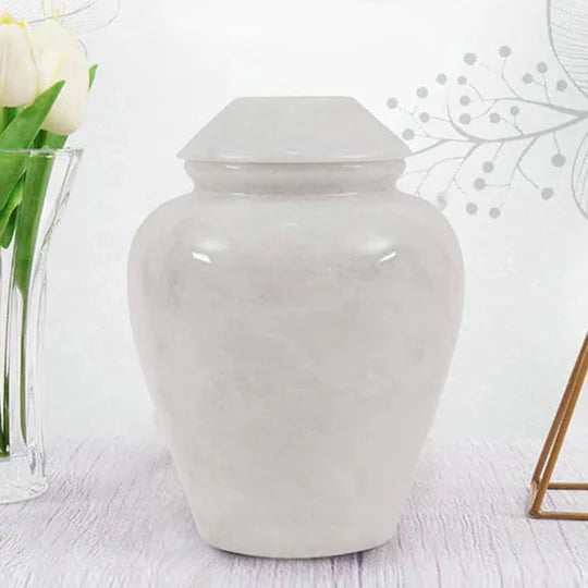 Heritage Handcrafted Style Urn 25cms - White