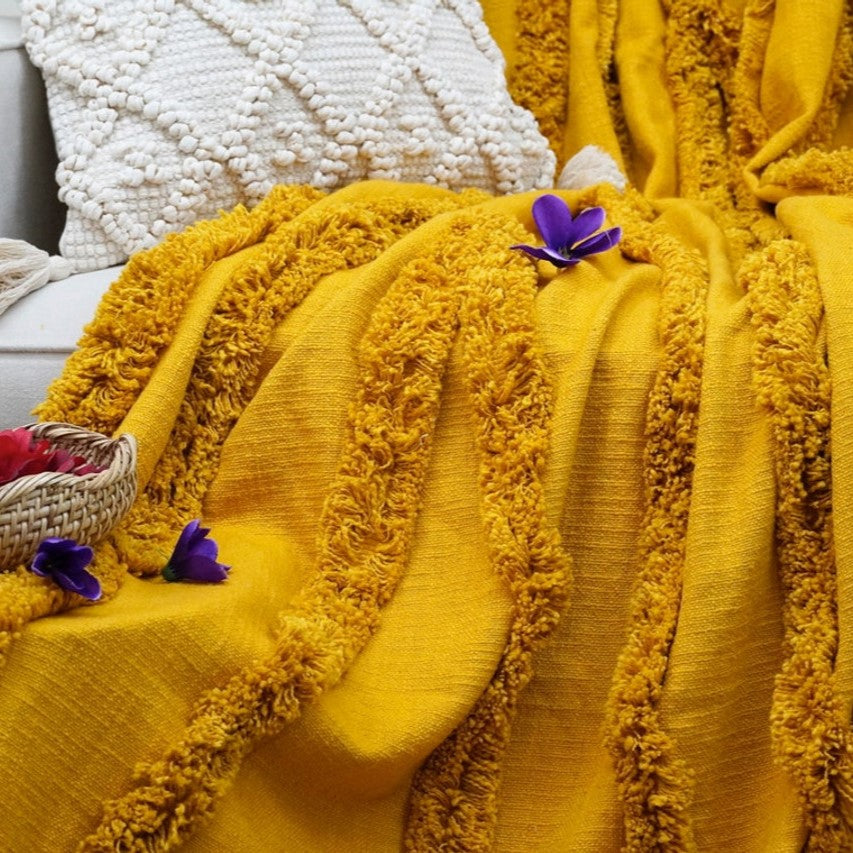 Heritage Tufted Look Designer Cotton Throw