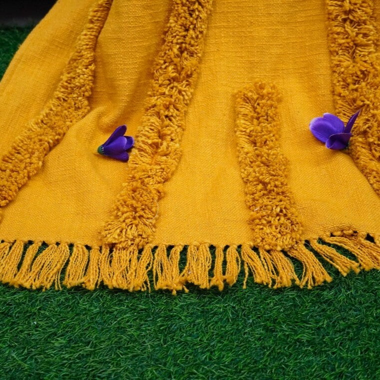 Heritage Tufted Look Designer Cotton Throw