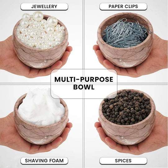 High Quality Marble Shaving Cream Bowl - Black