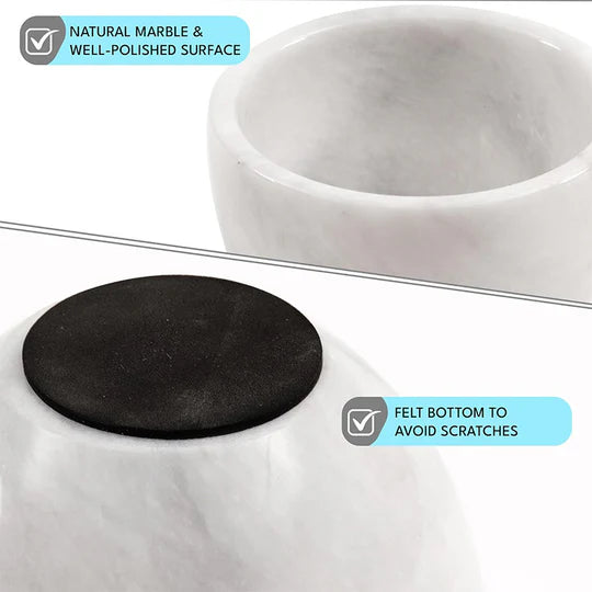 High Quality Marble Shaving Cream Bowl - White