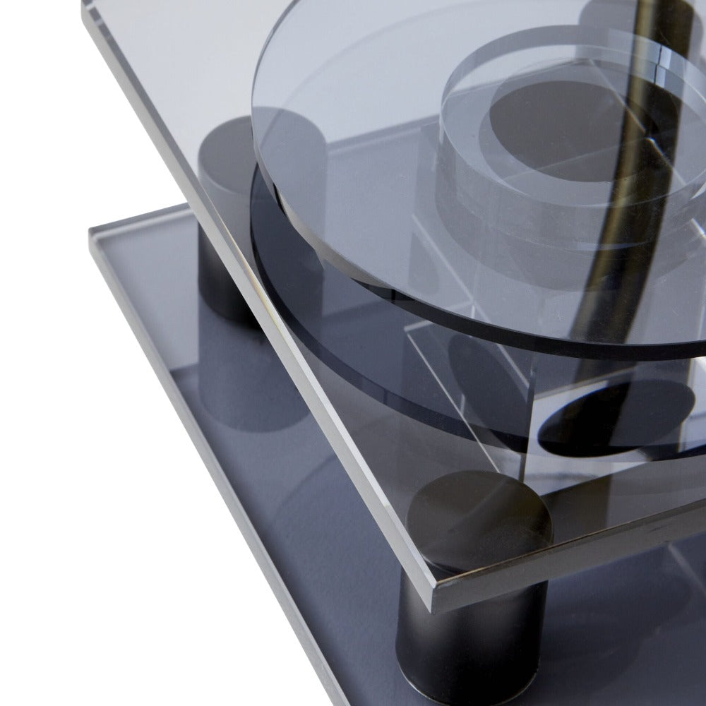 Home Decor Accent Crystal Gramophone - Grey