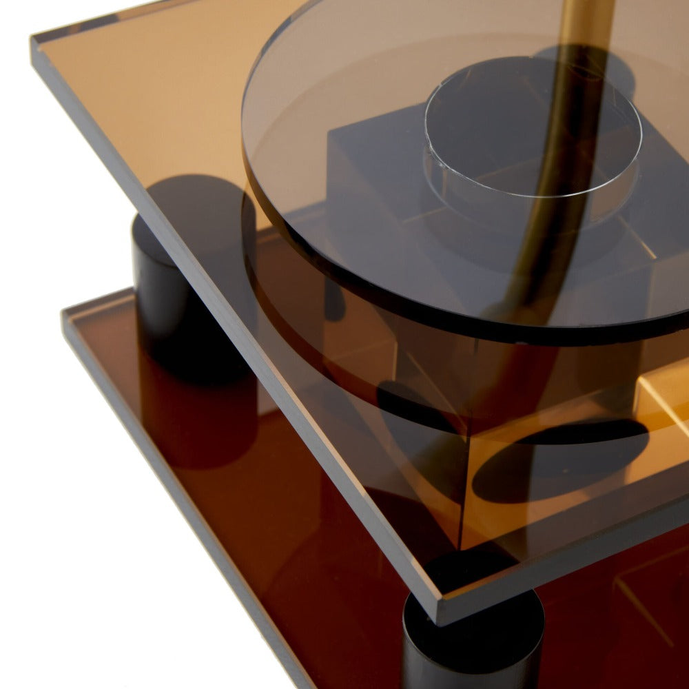 Home Decor Accent Crystal Gramophone - Brown