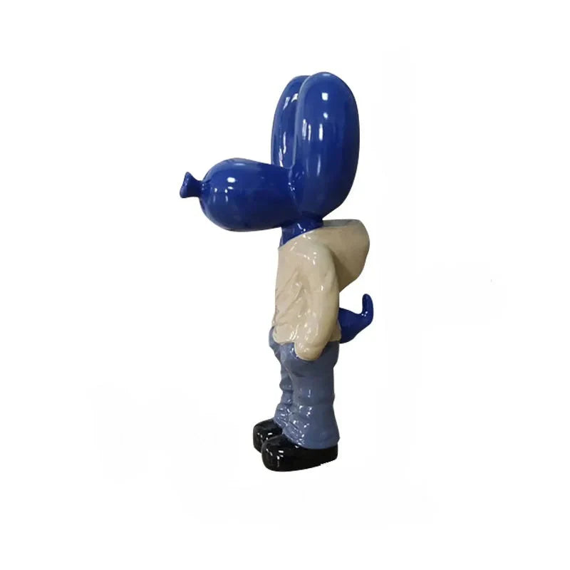 Home Figurine Balloon Dog Statue 18cms - Blue