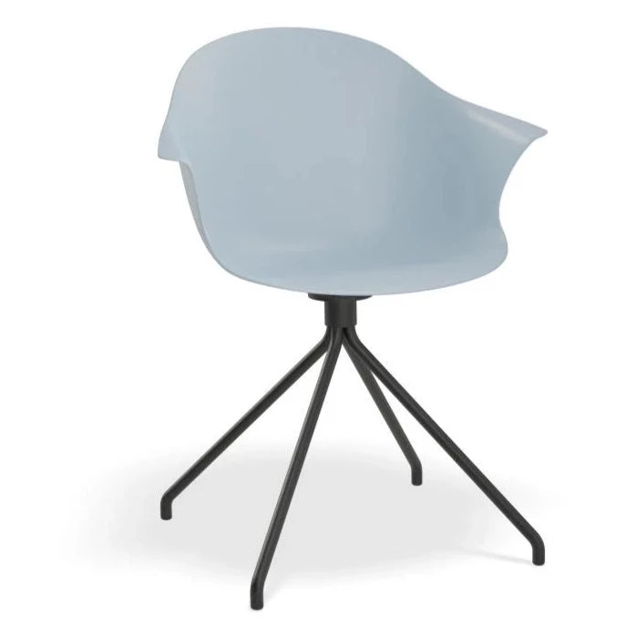 Horizon Blue Pyramid Base Dining Armchair