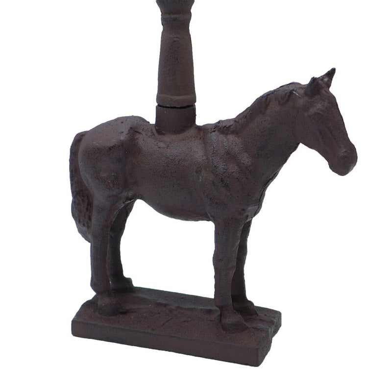 Horse Cast Iron Door Stopper With Handle