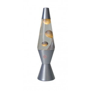 Hypnotic Glow Electric Lava Lamp - Metallic Silver & Clear