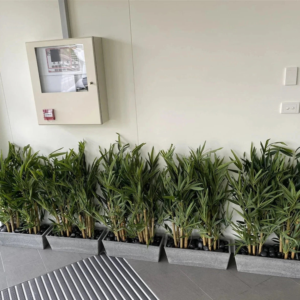 Imitation Stone Grey White Stone Rectangle Planter 50cms