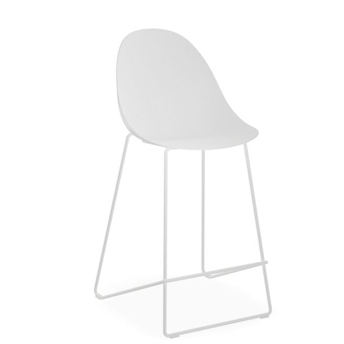 Industrial Elegance White Base Stool 65cms (Available in 3 Colors)