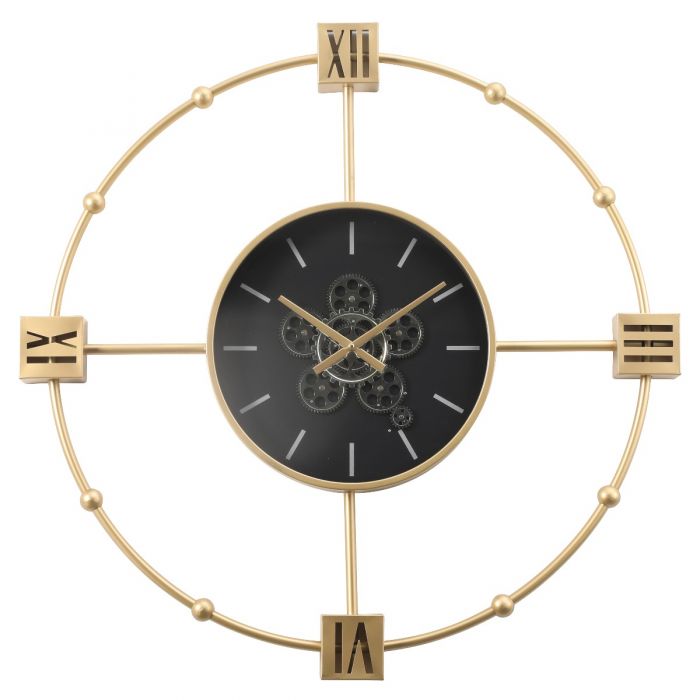 Industrial Exposed Gear Movement Wall Clock - 98cms