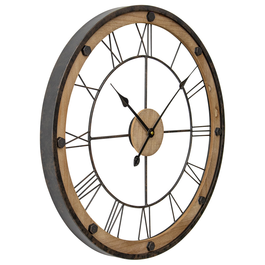 Industrial Finish Floating Wall Clock 61cms