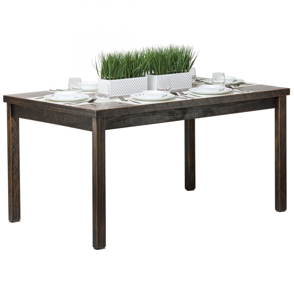 Industrial Reclaimed Wooden Dining Table 1.5M - Staggered Grain Finish