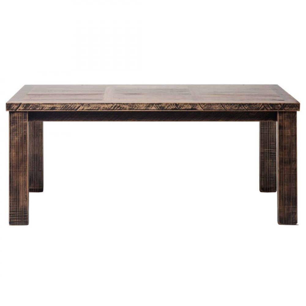 Industrial Reclaimed Wooden Dining Table 1.8M - Black Marks Finish
