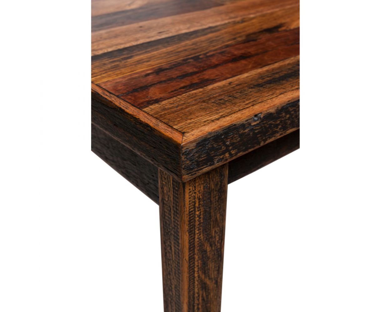 Industrial Reclaimed Wooden Dining Table Set 1.5M - Staggered Finish