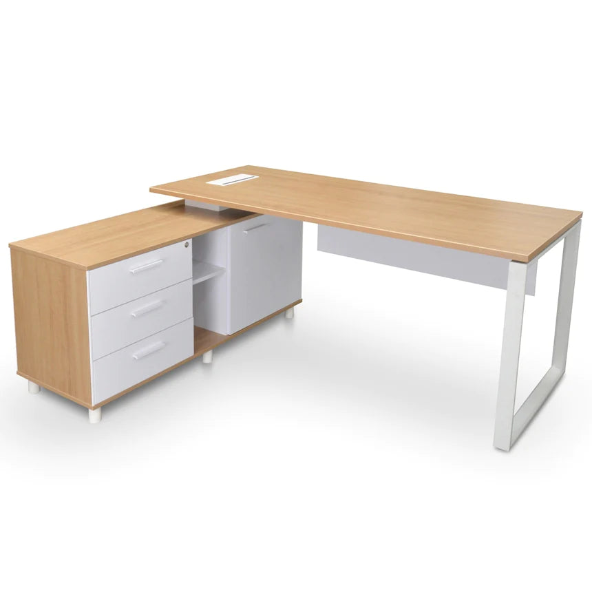 Infinite Left Return Office Desk 180cms - Natural