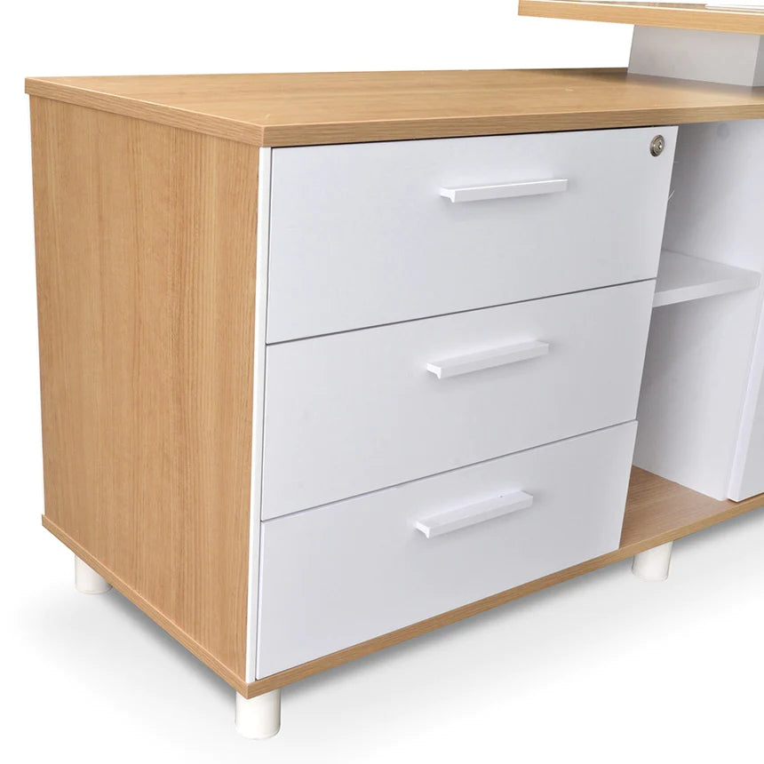 Infinite Left Return Office Desk 180cms - Natural