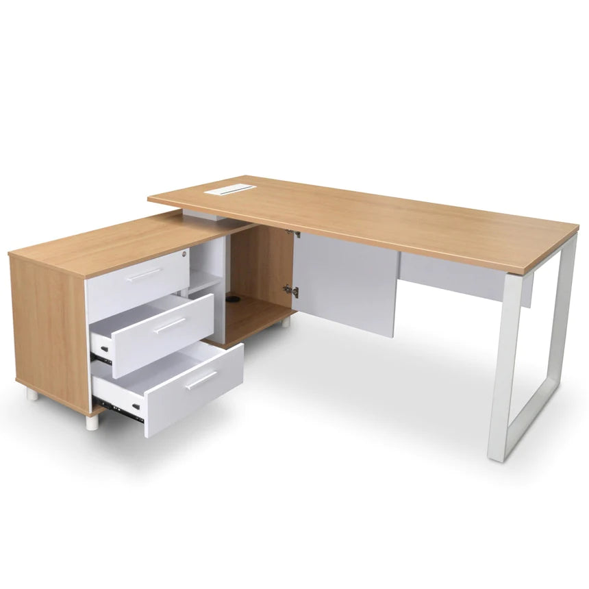Infinite Left Return Office Desk 180cms - Natural