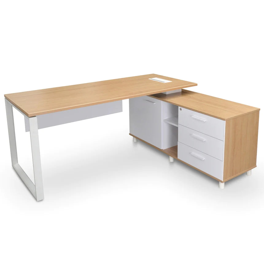 Infinite Right Return Office Desk 180cms - Natural