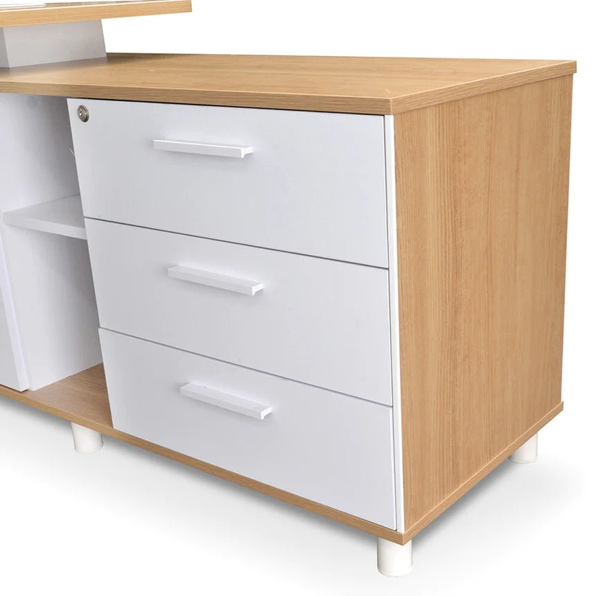 Infinite Right Return Office Desk 180cms - Natural