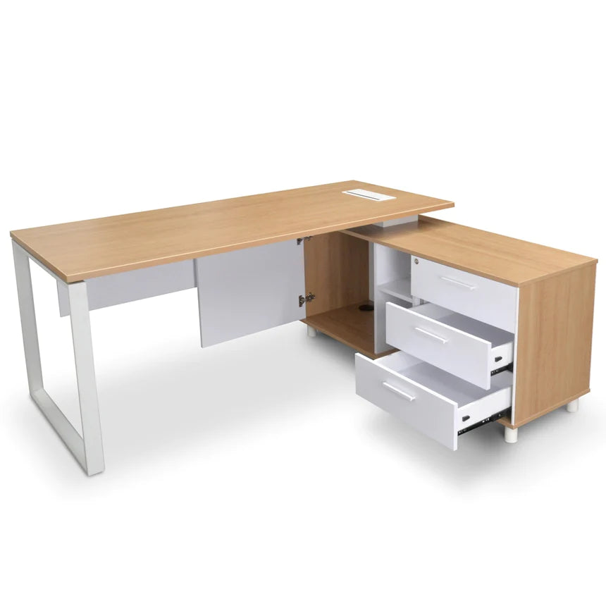 Infinite Right Return Office Desk 180cms - Natural