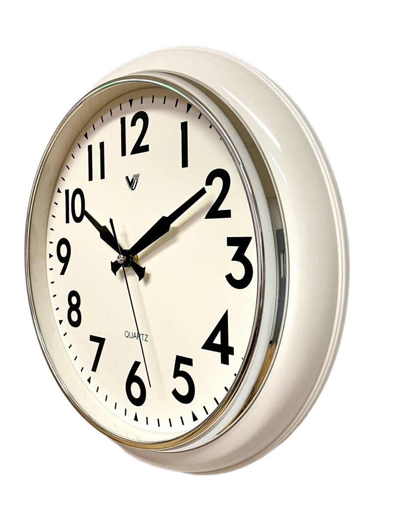 Inlaid Brown Frame Wall Clock 38cms (Available in 2 colors)
