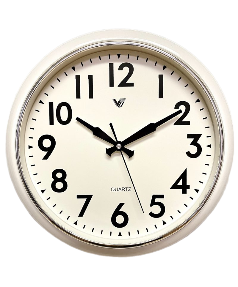 Inlaid Brown Frame Wall Clock 38cms (Available in 2 colors)