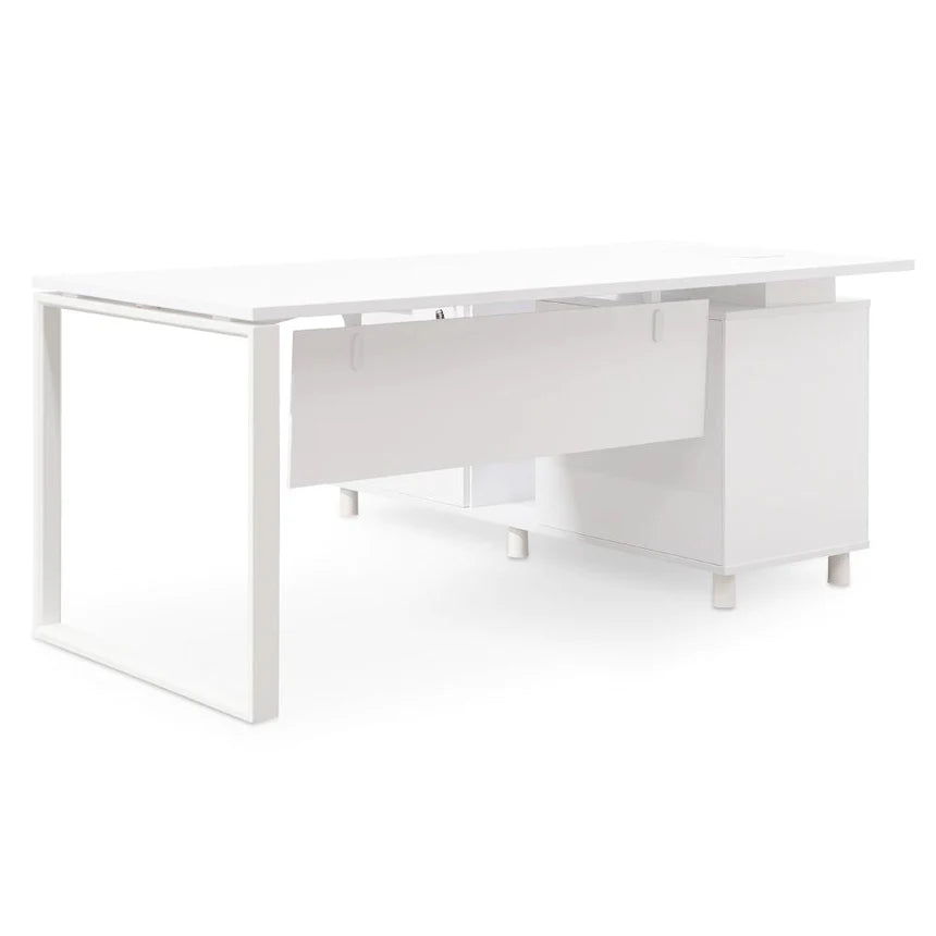 Inspire Zone Left Return Office Desk 180cms - White