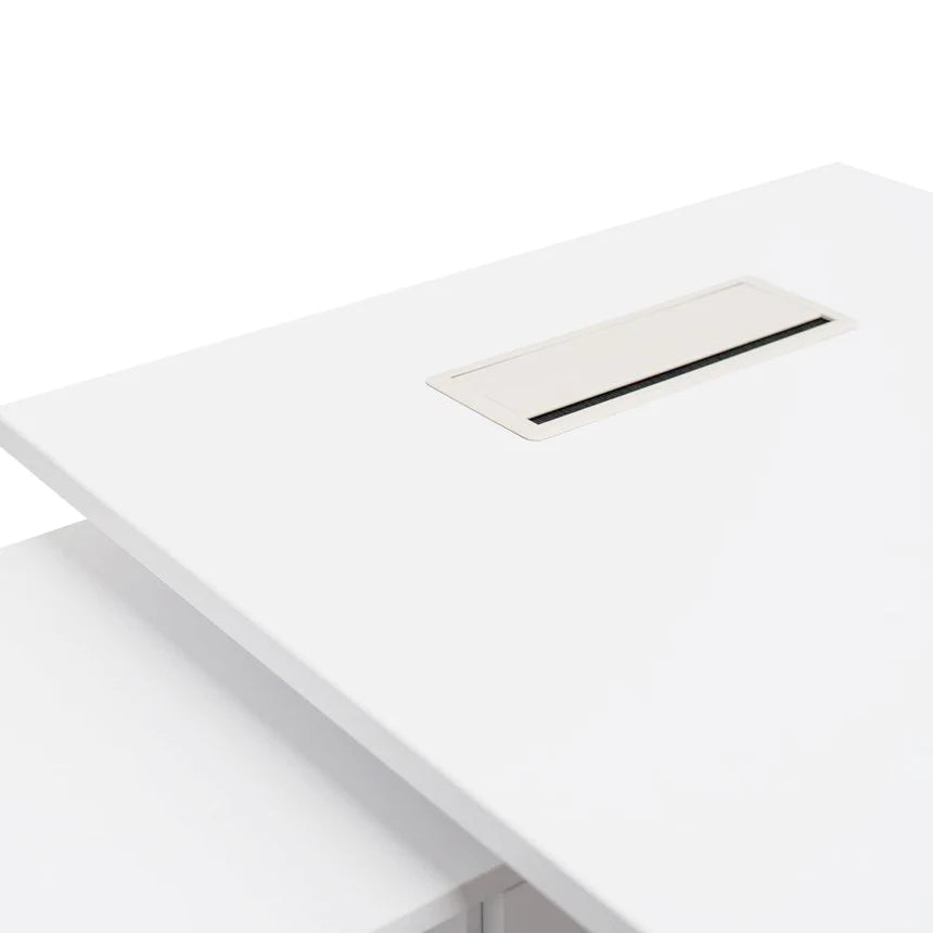 Inspire Zone Left Return Office Desk 180cms - White