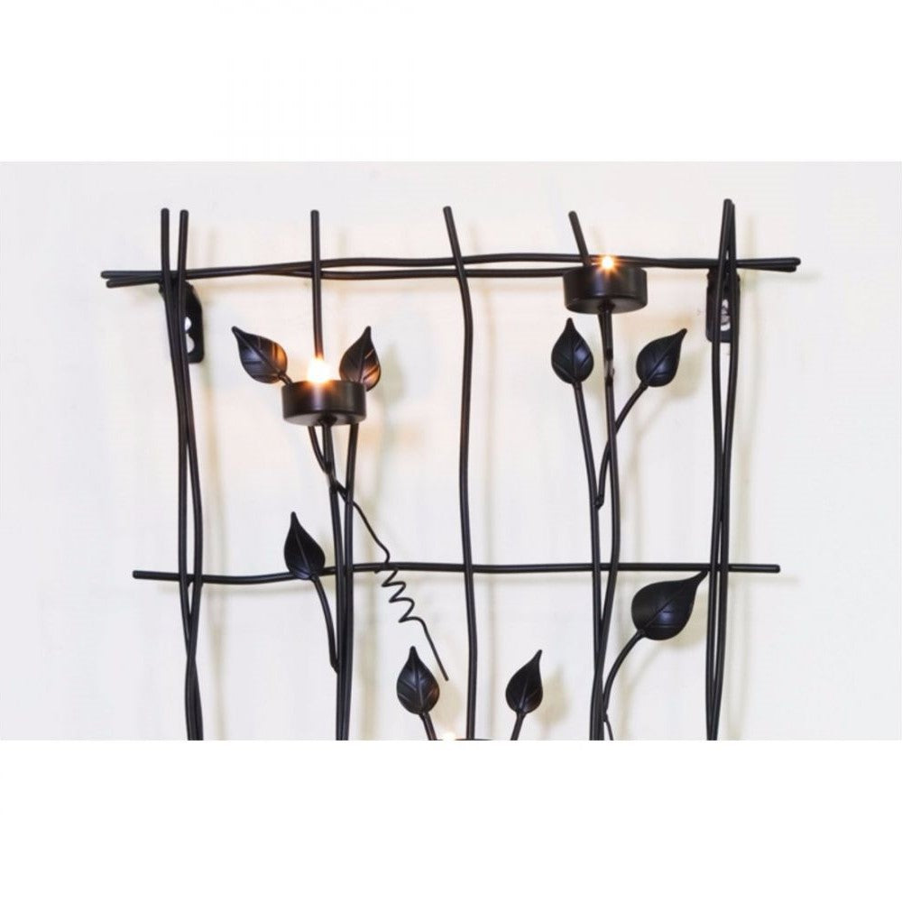Intricate Leaves Tealight Holders Wall Hanging Decor