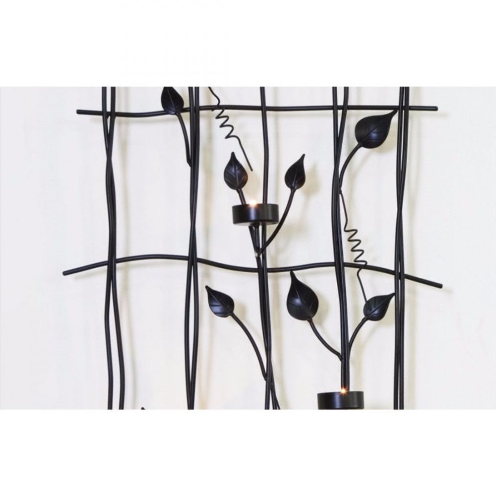 Intricate Leaves Tealight Holders Wall Hanging Decor