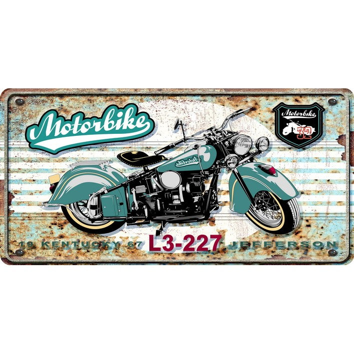 Iron Die Plate Beauty & Car Wall Decoration - Motor Bike