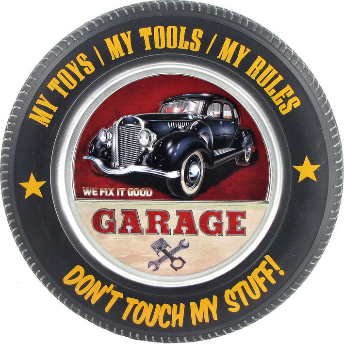 Iron Die Plate Wheel Wall Decoration - Car