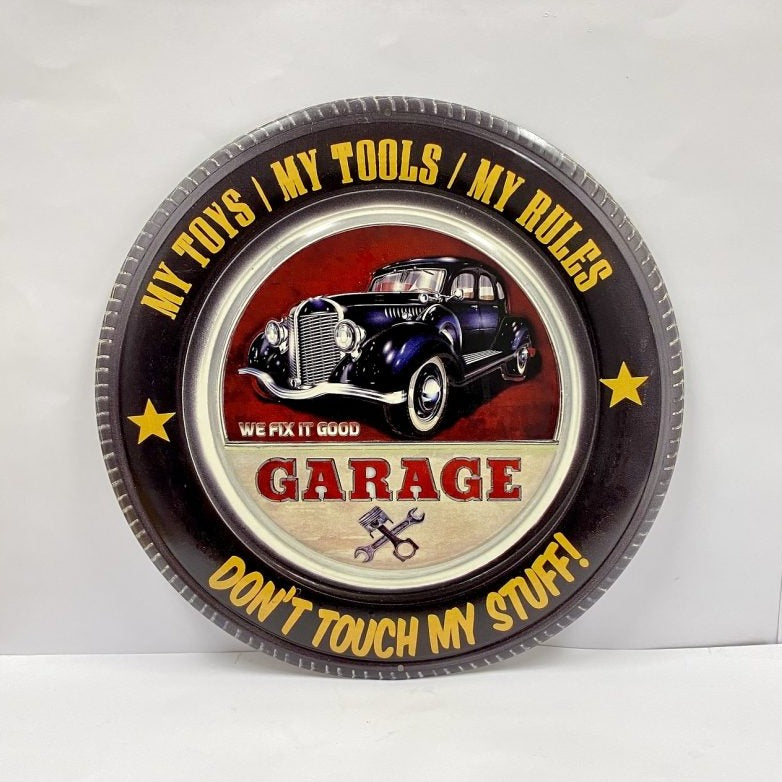 Iron Die Plate Wheel Wall Decoration - Car
