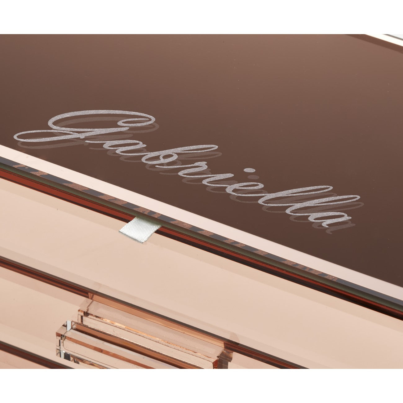 Personalised Isabella 3 Tiers Jewellery Box Large Rose Gold