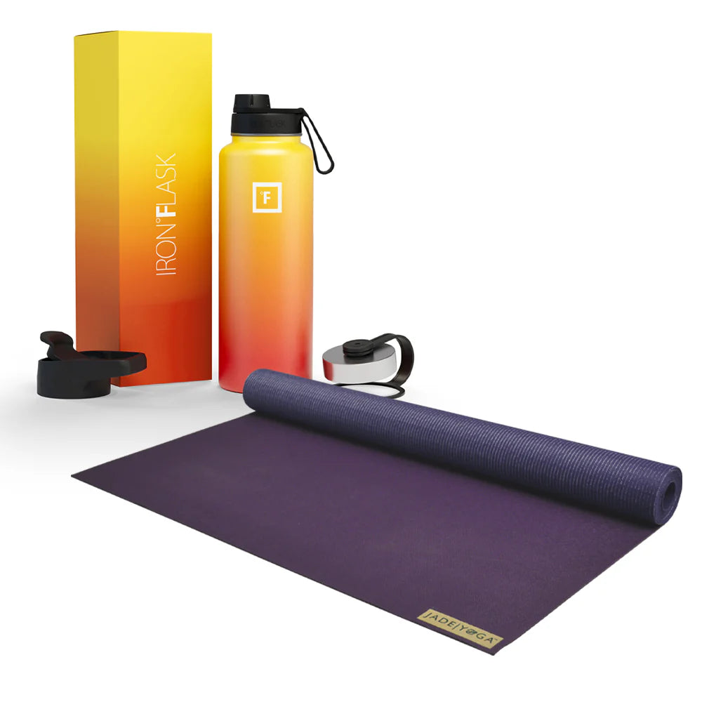Jade Yoga Voyager Mat & Flask Combo (Available in 4 Colors)