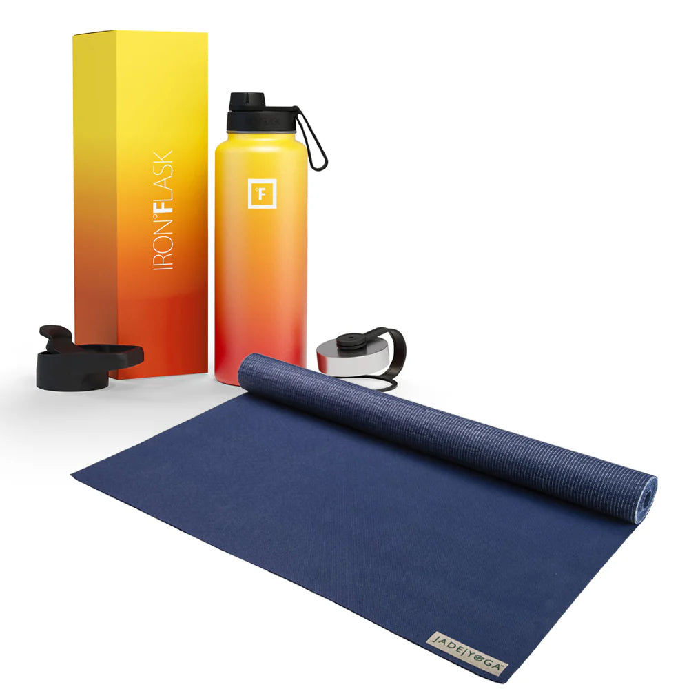 Jade Yoga Voyager Mat & Flask Combo (Available in 4 Colors)