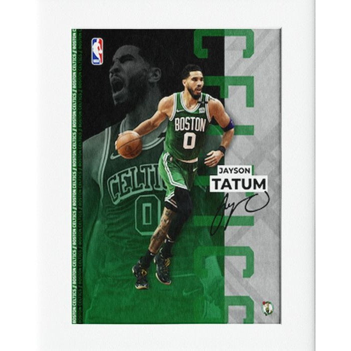 Jason Tatum Signature Mounted Print Wall Decor - 40x50cms