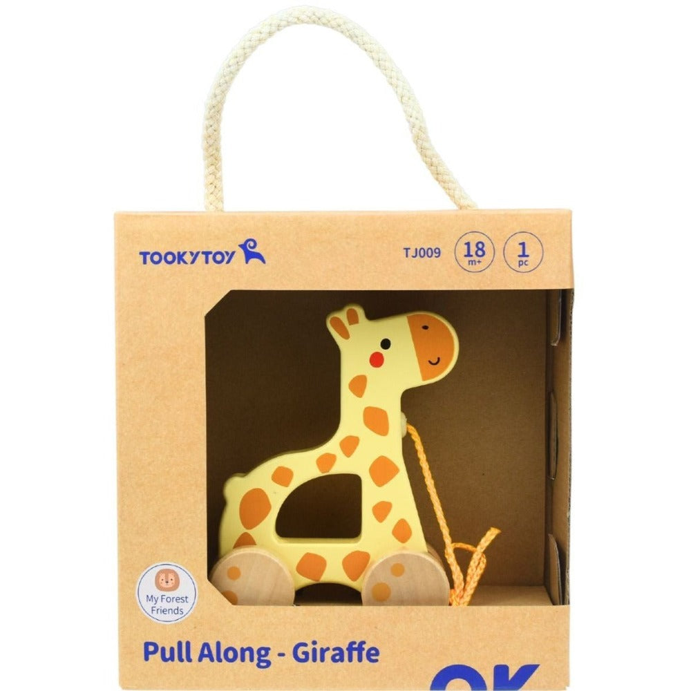 Jungle Wooden Pull Along Toy - Giraffe