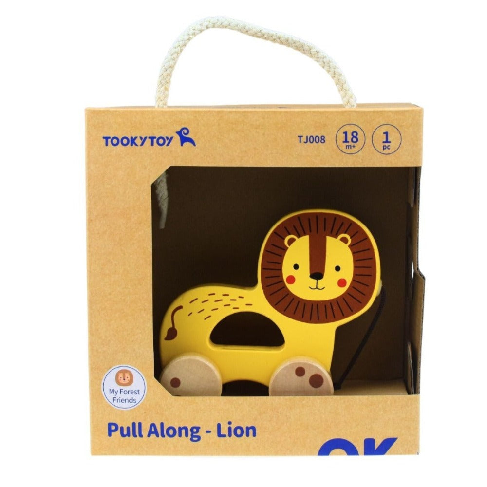 Jungle Wooden Pull Along Toy - Lion