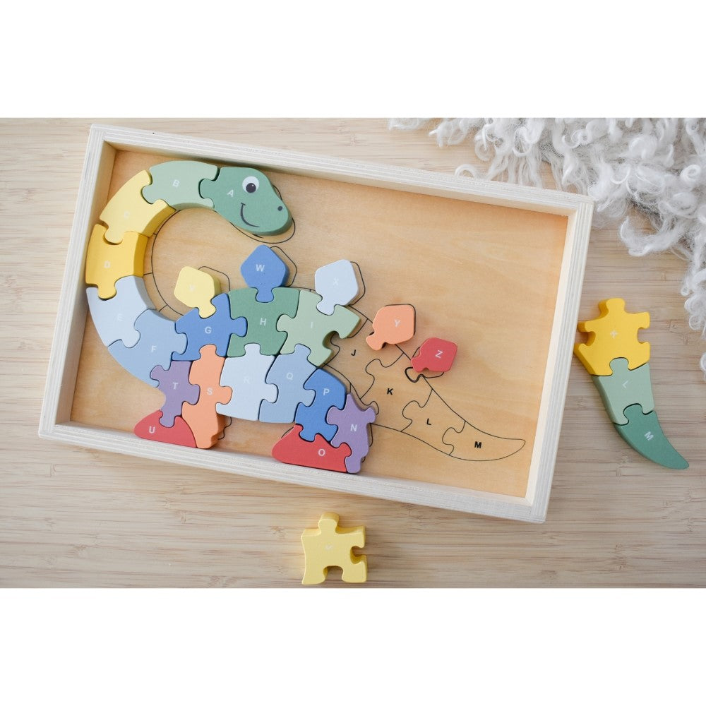 Jurassic Dino ABC Jigsaw - Chunky Wooden Puzzle