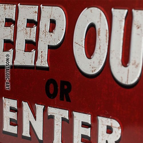 Keep Out or Enter - Small Sign Board 15 x 20cm