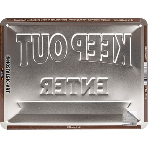 Keep Out or Enter - Small Sign Board 15 x 20cm