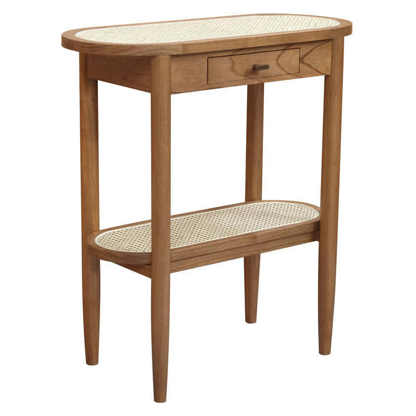 Kelly Vintage-Inspired Wooden Hall Table - Almond