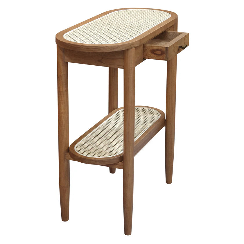 Kelly Vintage-Inspired Wooden Hall Table - Almond