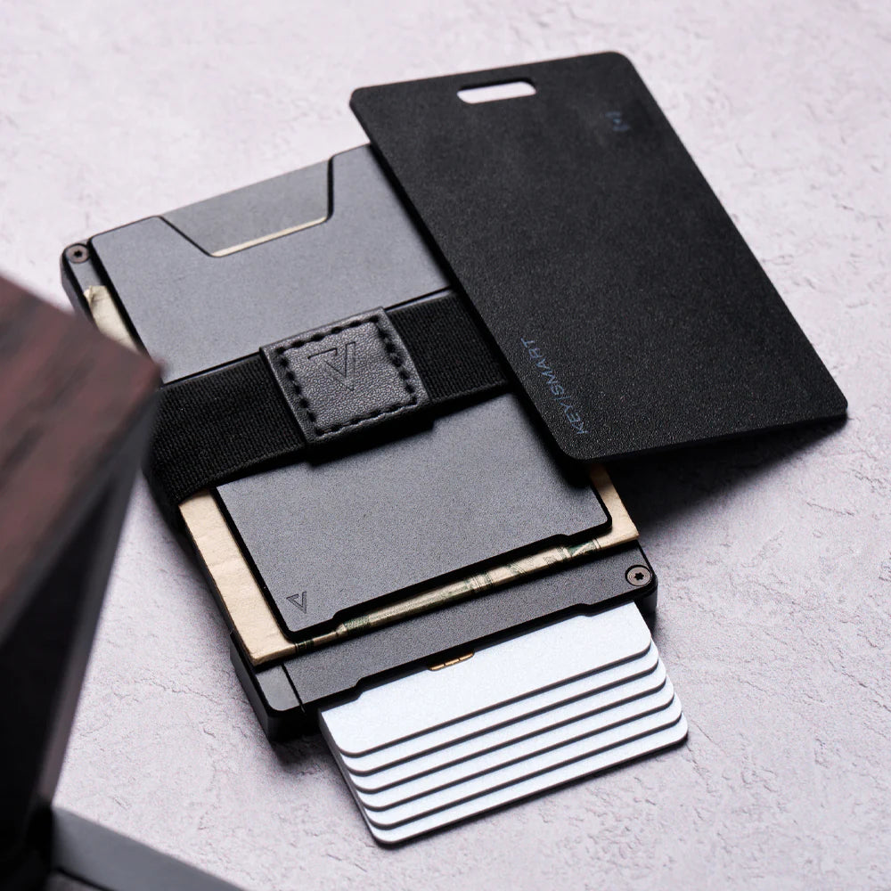 KeySmart Statik Aluminum Wallet - Holds Up to 15 Cards